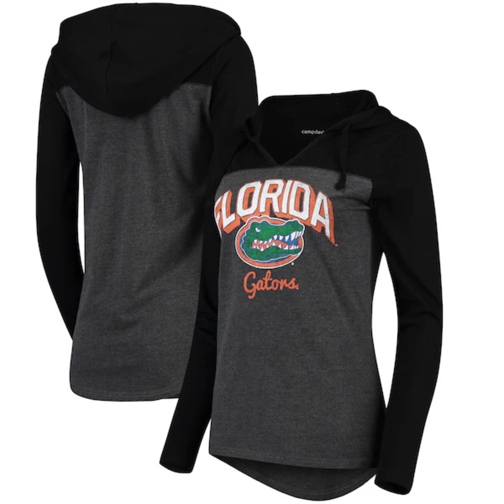 NCAA Florida Gators-Camp David Hooded Long Sleeve V-neck Shirt 🐊
